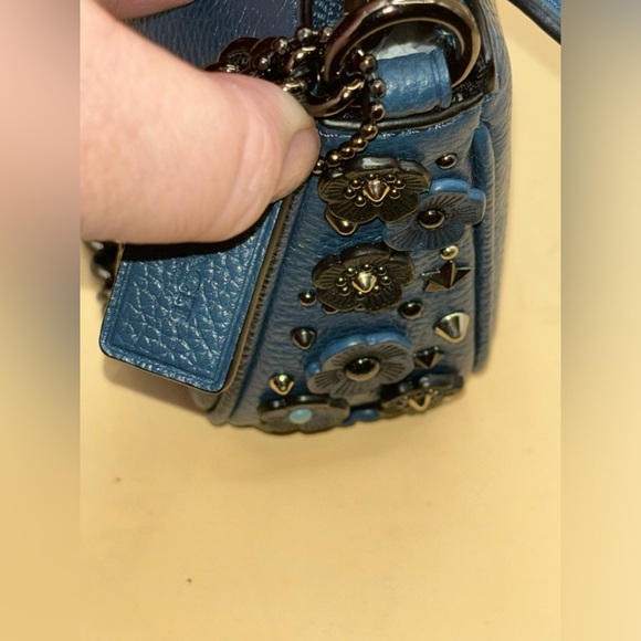 Coach 59381 Tea Rose Teal Nolita 19 Wristlet - Picture 12 of 16